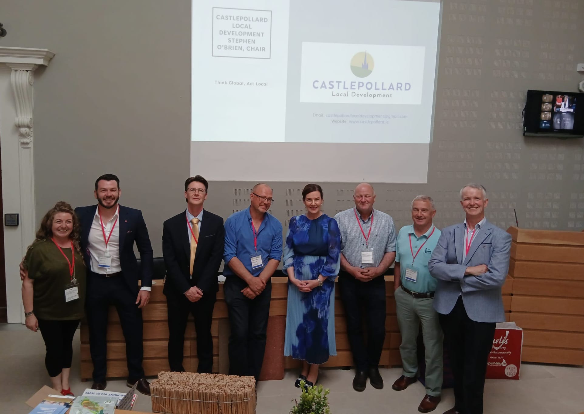 Catriona Higgins CLD, Brian Gorman of Artful Parks, Stephen O'Brien CLD, Dr. Doug McMillan of Green Restoration Ireland, Catherine Callaghan TD Carlow/Kilkenny, David Holton of Bulrush, Donie Regan & Anthony McGuire CLD